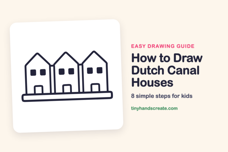 How to Draw Dutch Canal Houses: easy drawing guide for kids