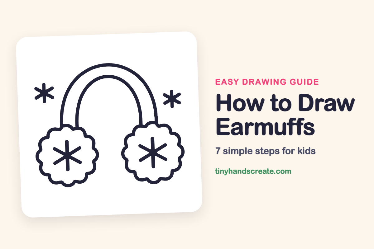 How to Draw Earmuffs: easy drawing guide for kids