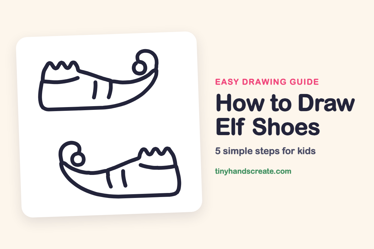How to Draw Elf Shoes: easy drawing guide for kids