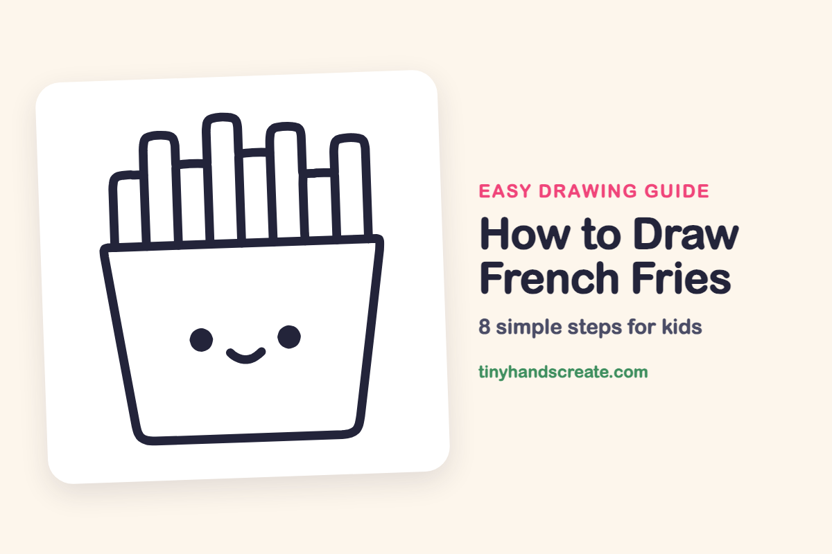 How to Draw French Fries: easy drawing guide for kids
