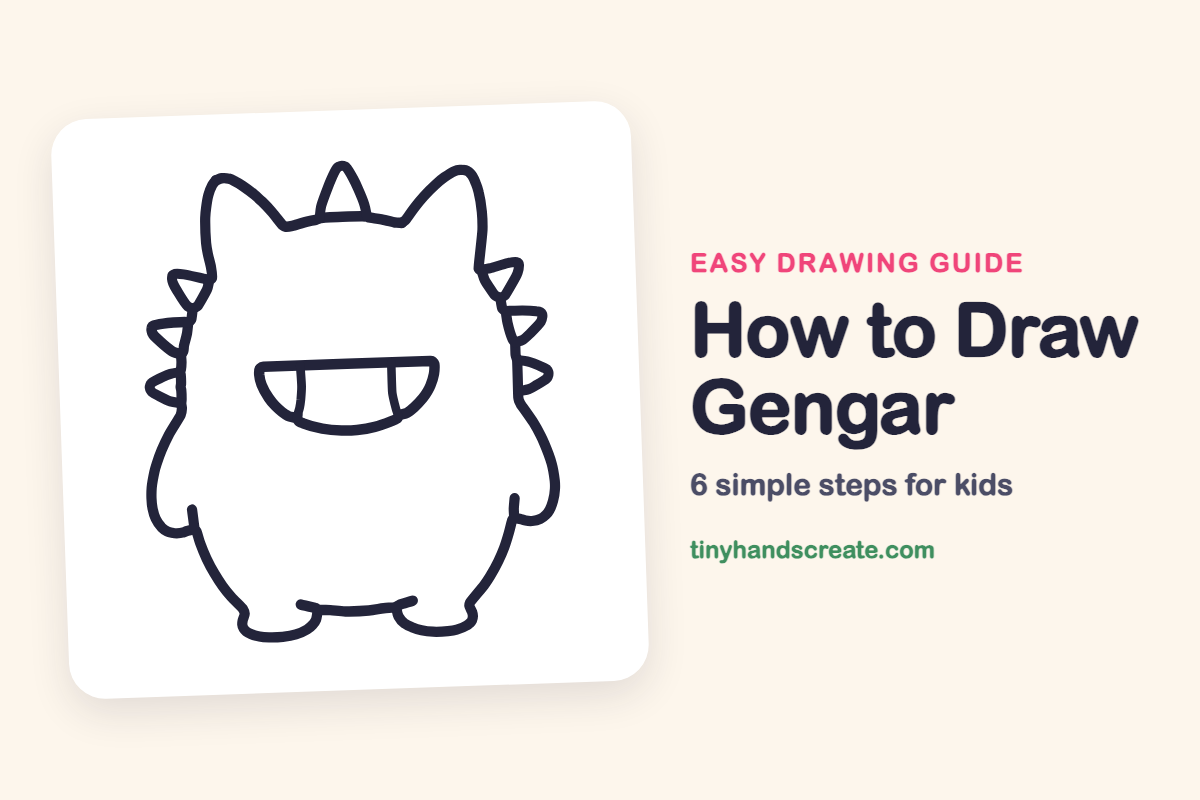 How to Draw Gengar: easy drawing guide for kids
