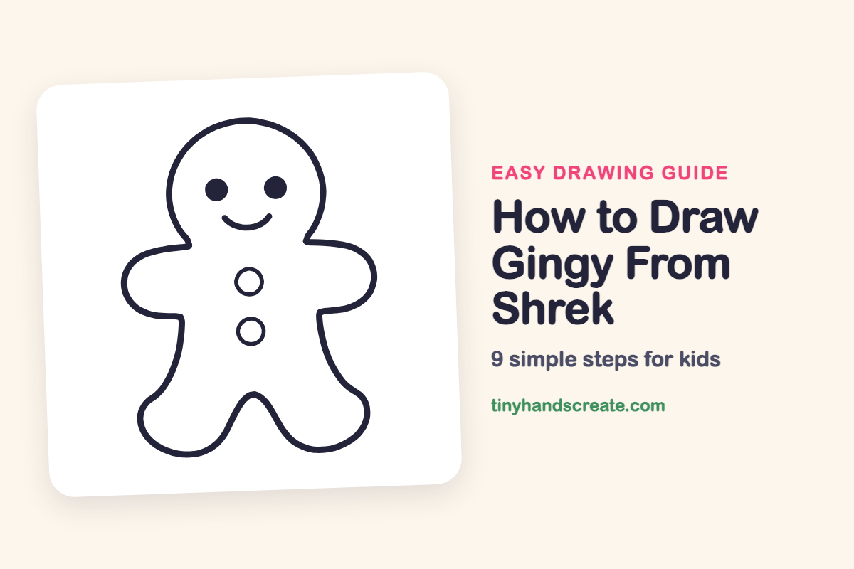 How to Draw Gingy From Shrek: easy drawing guide for kids
