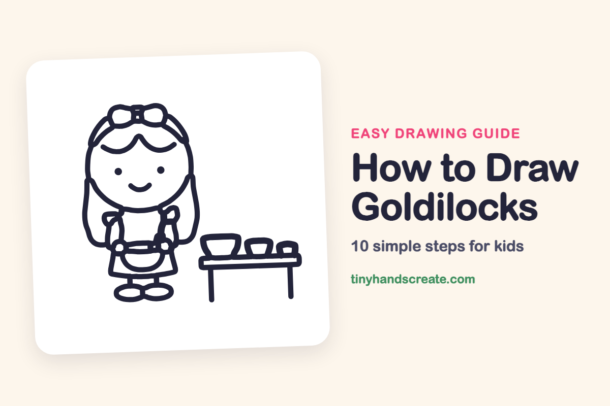 How to Draw Goldilocks: easy drawing guide for kids