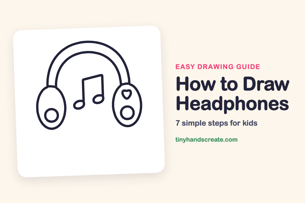 How to Draw Headphones: easy drawing guide for kids