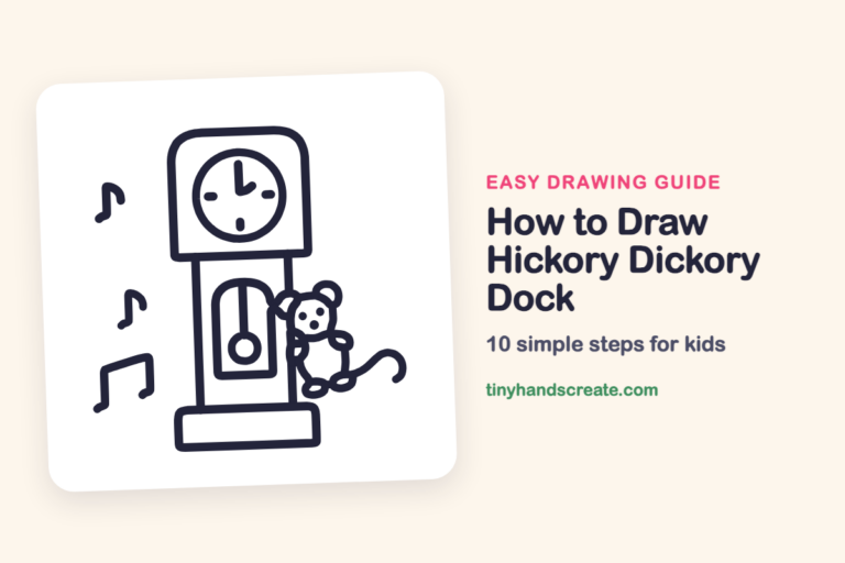How to Draw Hickory Dickory Dock: easy drawing guide for kids