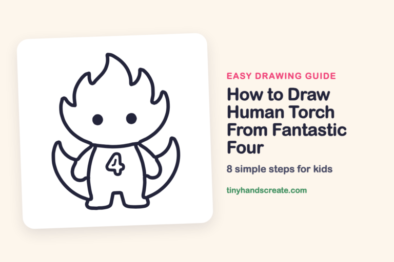 How to Draw Human Torch From Fantastic Four