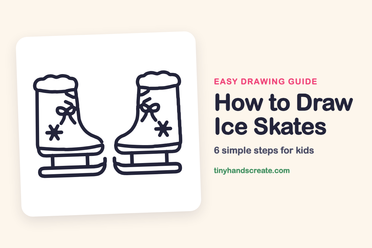 How to Draw Ice Skates: easy drawing guide for kids