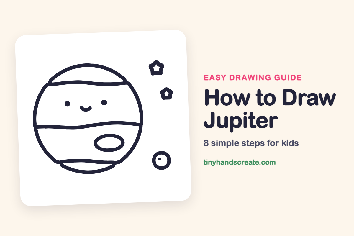 How to Draw Jupiter: easy drawing guide for kids