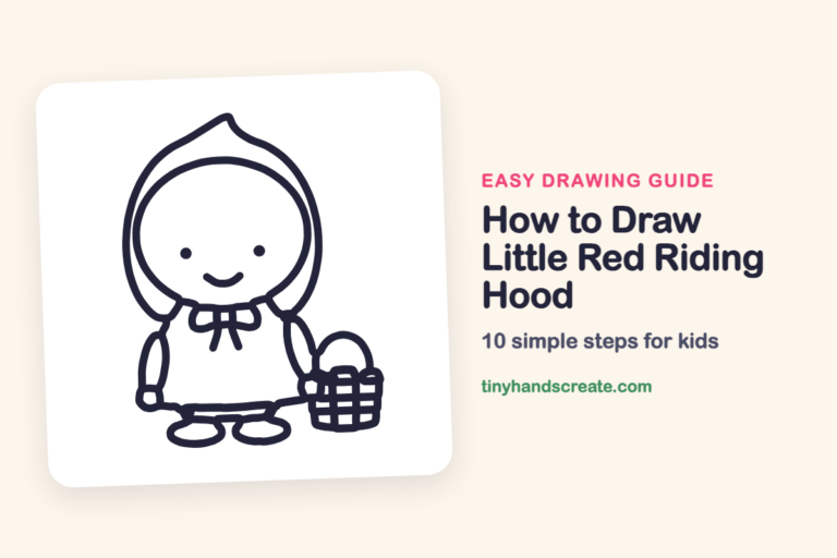 How to Draw Little Red Riding Hood: easy drawing guide for kids