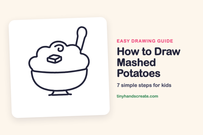 How to Draw Mashed Potatoes: easy drawing guide for kids