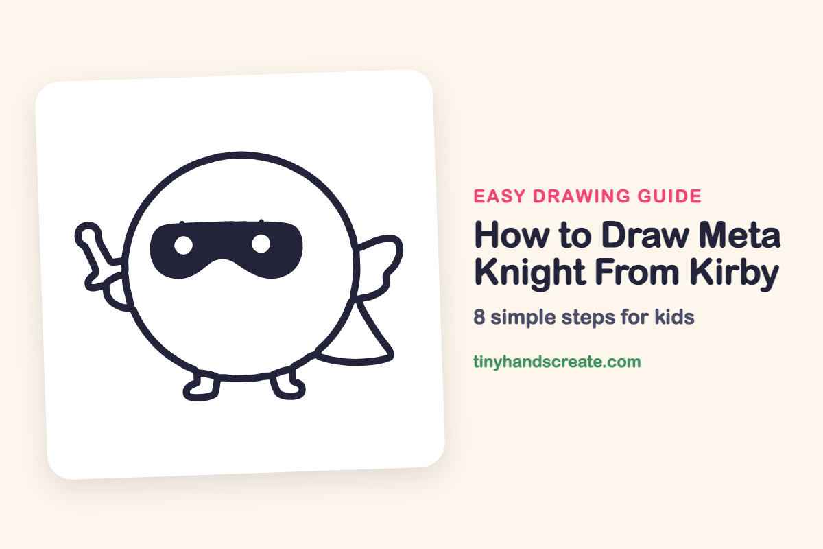 How to Draw Meta Knight From Kirby: easy drawing guide for kids