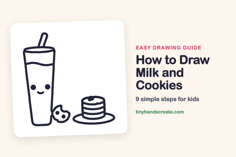 How to Draw Milk and Cookies: easy drawing guide for kids