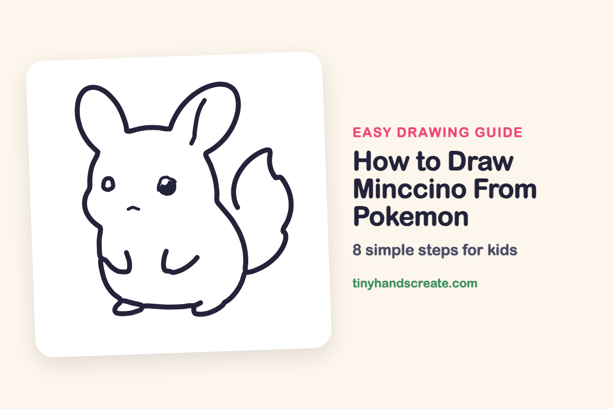 How to Draw Minccino From Pokemon: easy drawing guide for kids