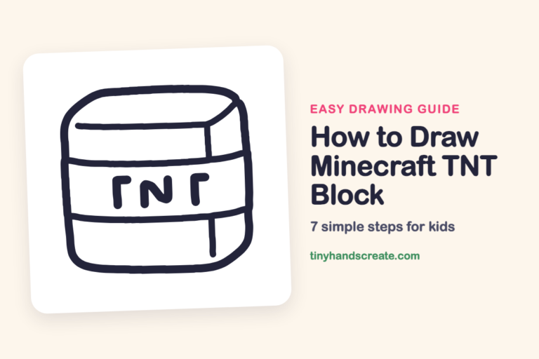 How to Draw Minecraft TNT Block: easy drawing guide for kids