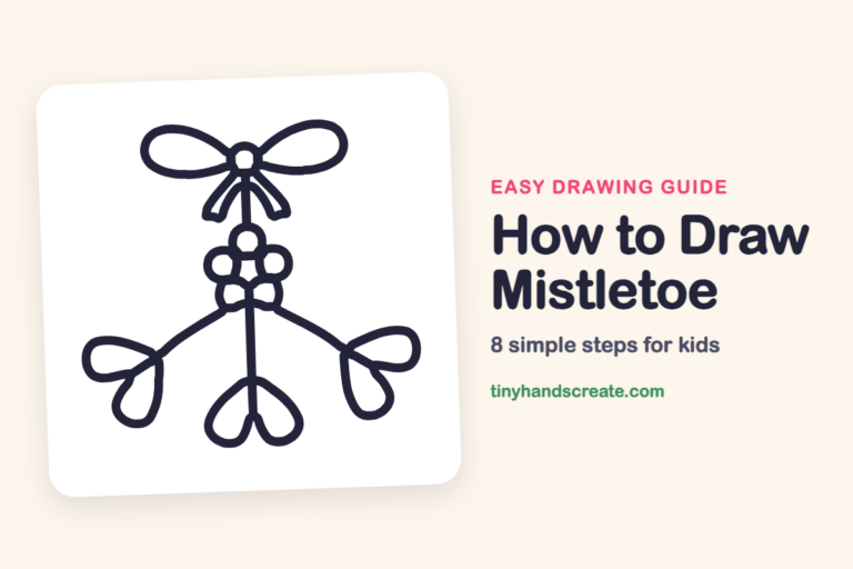How to Draw Mistletoe: easy drawing guide for kids