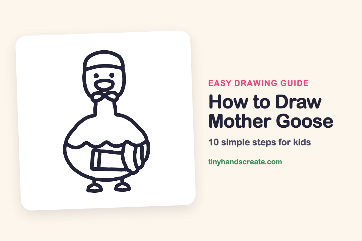 How to Draw Mother Goose: easy drawing guide for kids