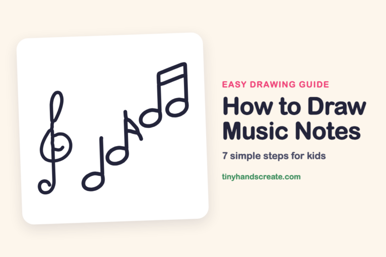 How to Draw Music Notes: easy drawing guide for kids