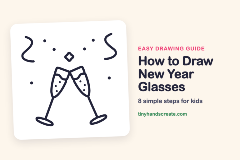 How to Draw New Year Glasses: easy drawing guide for kids