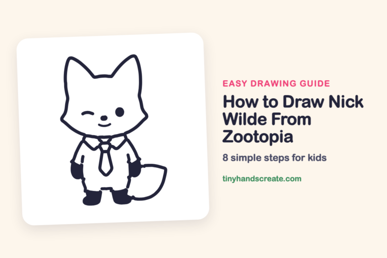 How to Draw Nick Wilde From Zootopia: easy drawing guide for kids