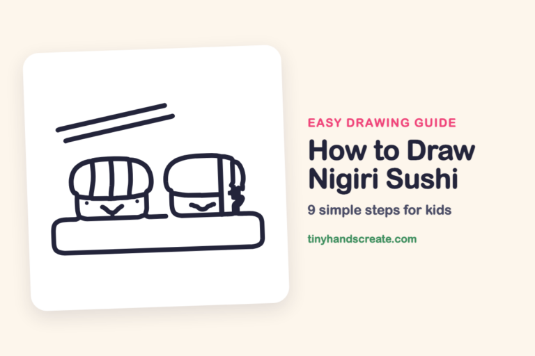 How to Draw Nigiri Sushi: easy drawing guide for kids