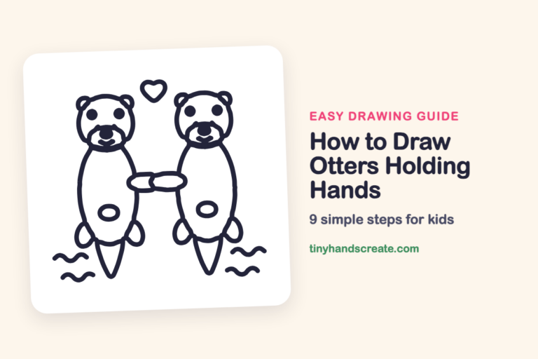 How to Draw Otters Holding Hands: easy drawing guide for kids