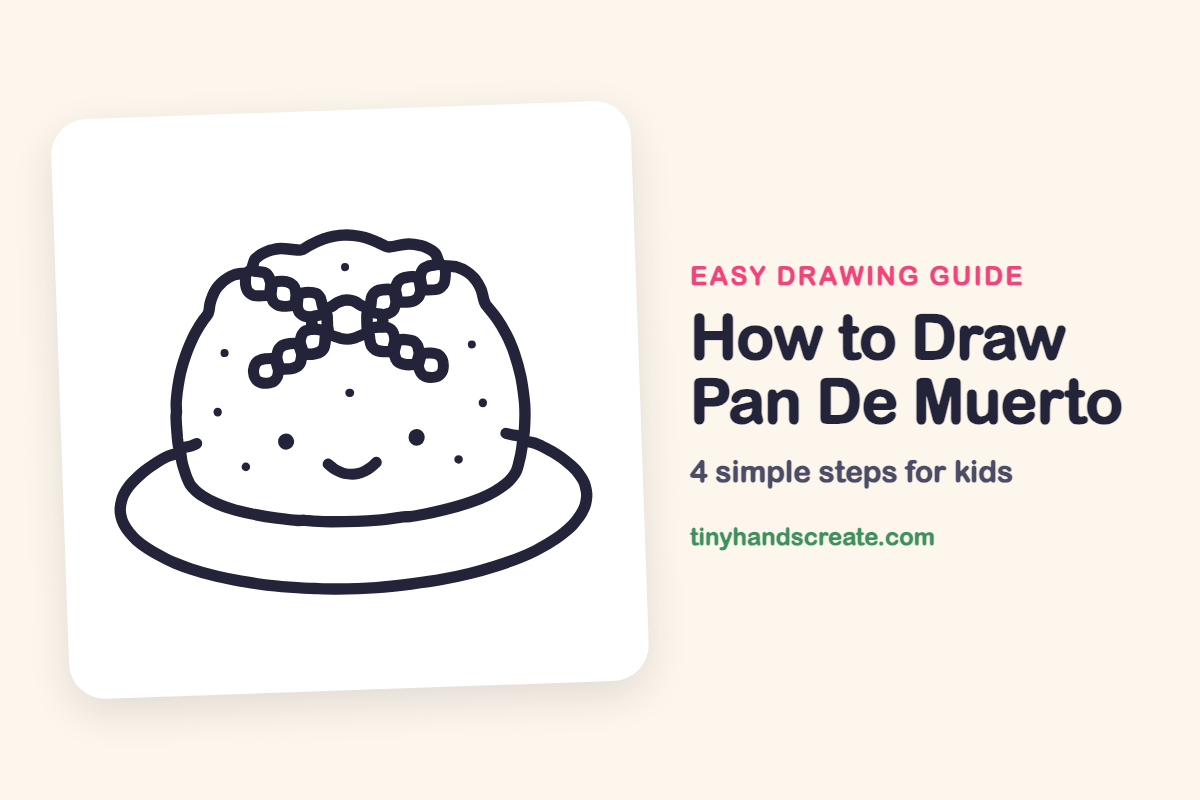 How to Draw Pan De Muerto: easy drawing guide for kids