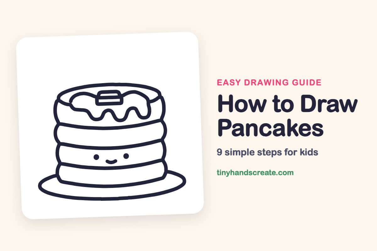 How to Draw Pancakes: easy drawing guide for kids