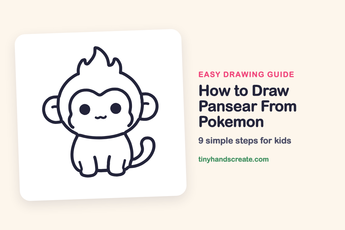 How to Draw Pansear From Pokemon: easy drawing guide for kids