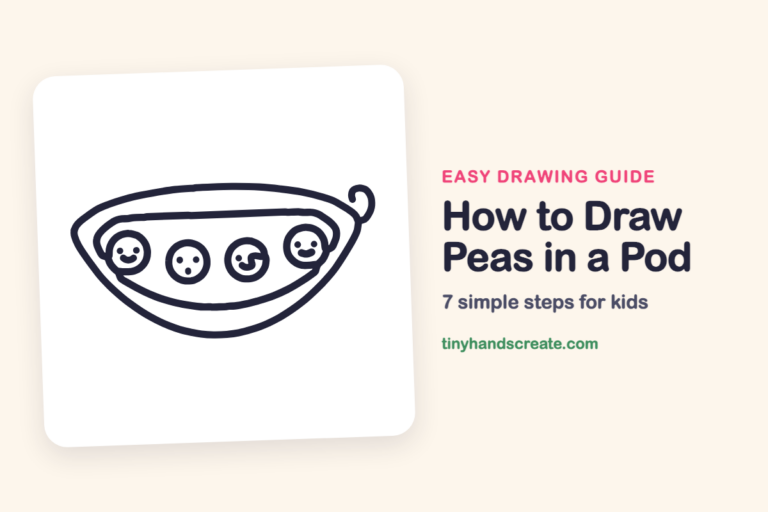 How to Draw Peas in a Pod: easy drawing guide for kids
