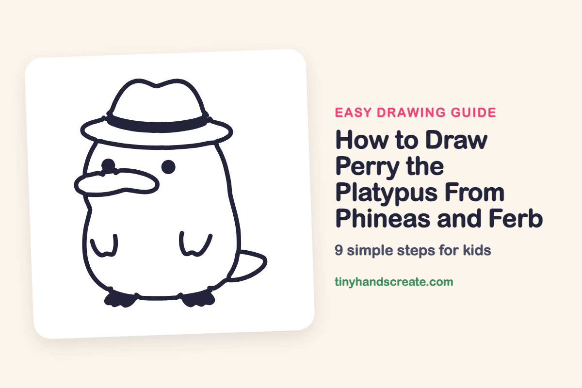 How to Draw Perry the Platypus From Phineas and Ferb: easy drawing guide for kids