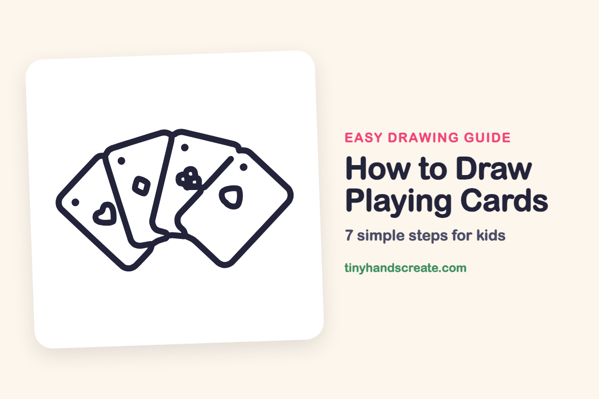 How to Draw Playing Cards: easy drawing guide for kids