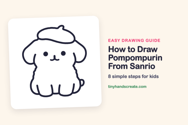 How to Draw Pompompurin From Sanrio: easy drawing guide for kids