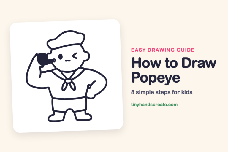 How to Draw Popeye: easy drawing guide for kids