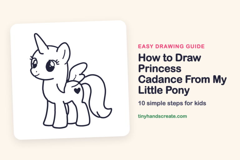 How to Draw Princess Cadance From My Little Pony: easy drawing guide for kids
