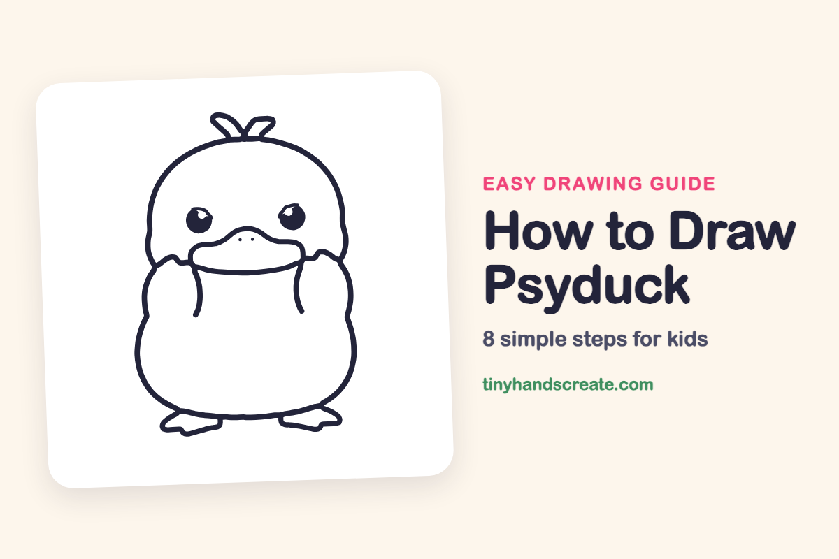 How to Draw Psyduck: easy drawing guide for kids