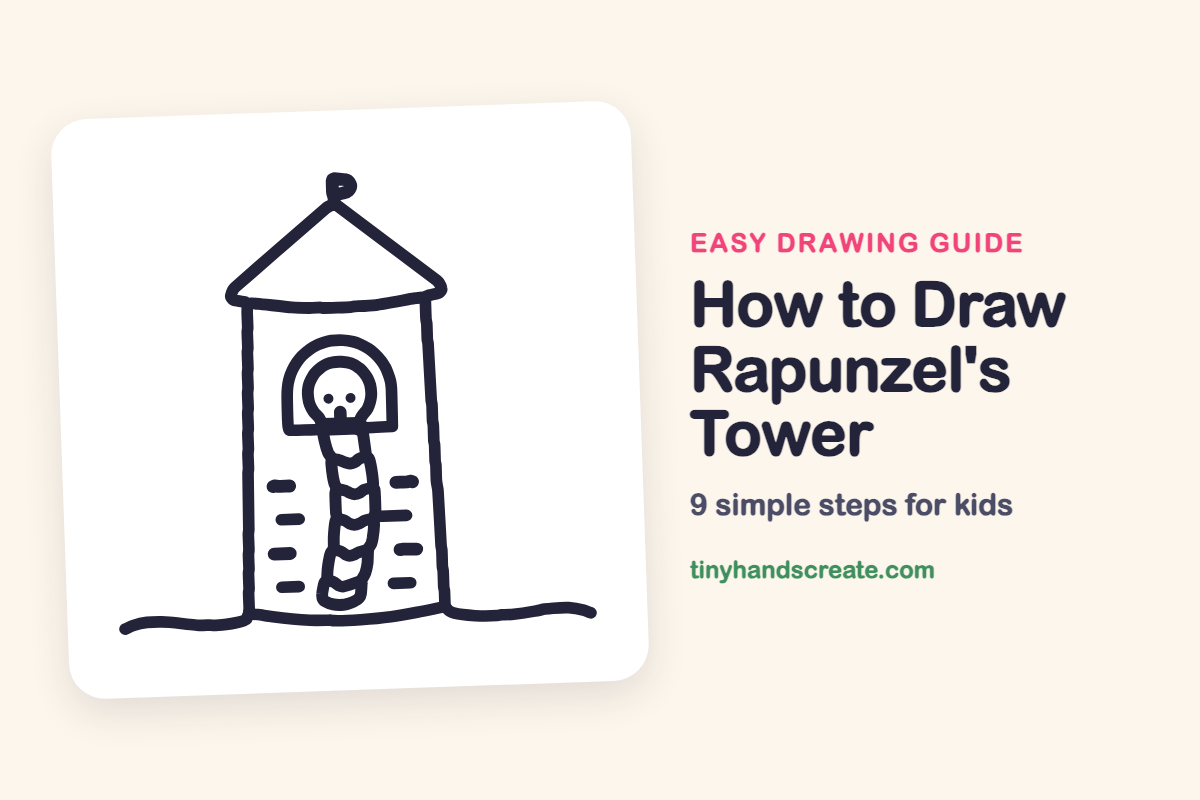 How to Draw Rapunzel's Tower: easy drawing guide for kids