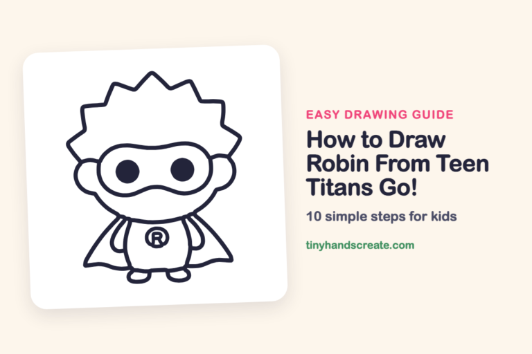 How to Draw Robin From Teen Titans Go!: easy drawing guide for kids