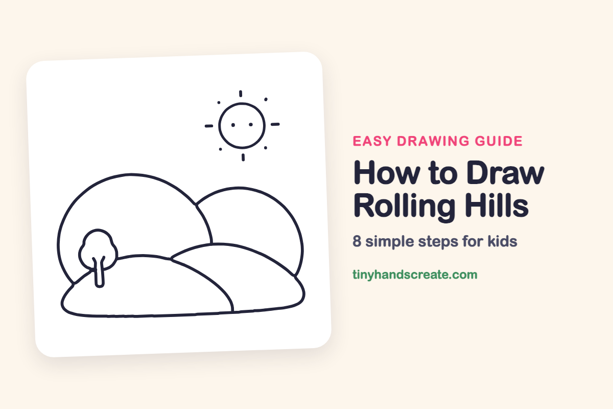 How to Draw Rolling Hills: easy drawing guide for kids