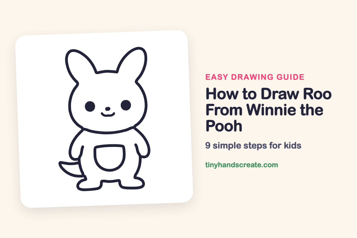 How to Draw Roo From Winnie the Pooh: easy drawing guide for kids
