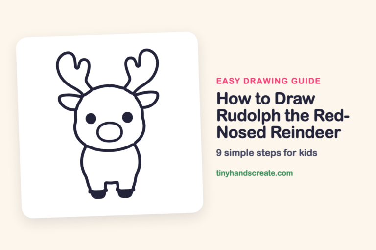 How to Draw Rudolph the Red-Nosed Reindeer: easy drawing guide for kids