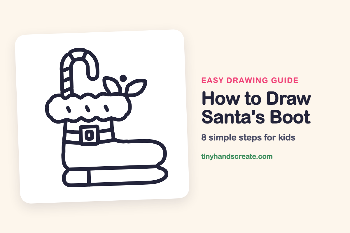 How to Draw Santa's Boot: easy drawing guide for kids