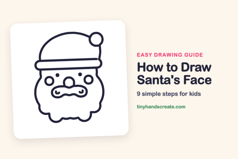 How to Draw Santa's Face: easy drawing guide for kids