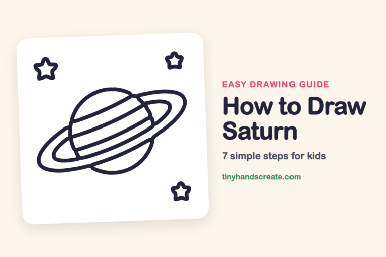 How to Draw Saturn: easy drawing guide for kids