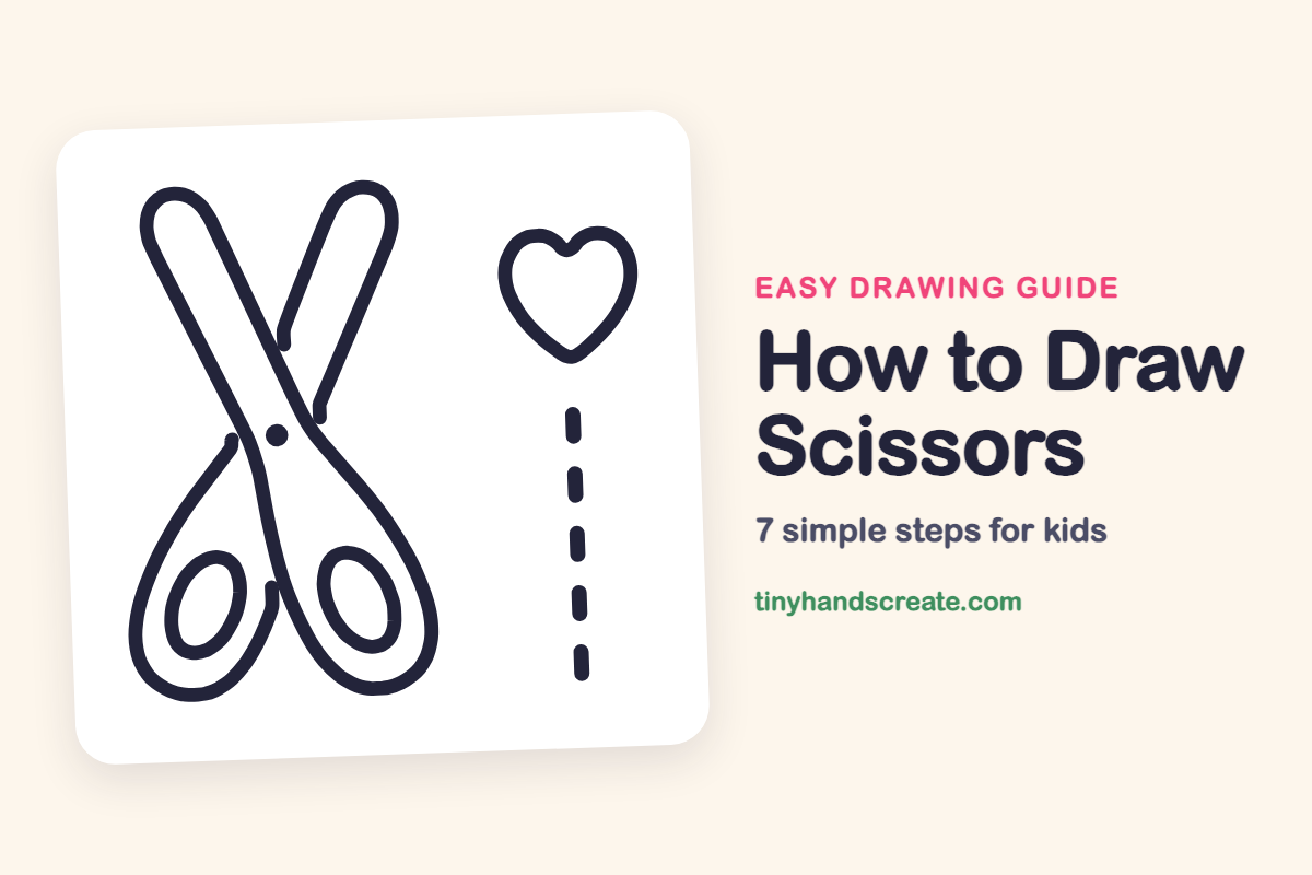 How to Draw Scissors: easy drawing guide for kids