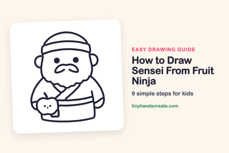 How to Draw Sensei From Fruit Ninja: easy drawing guide for kids