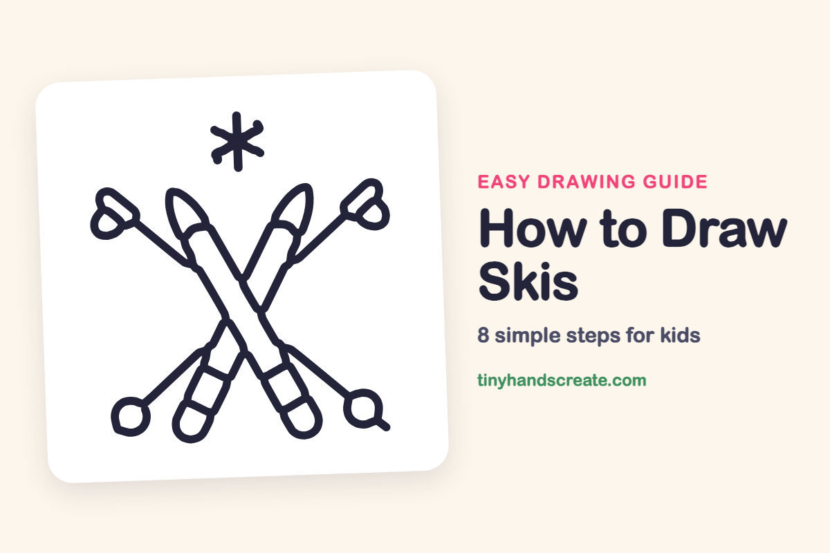 How to Draw Skis: easy drawing guide for kids