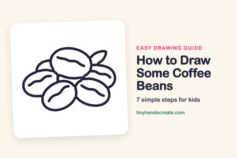 How to Draw Some Coffee Beans: easy drawing guide for kids