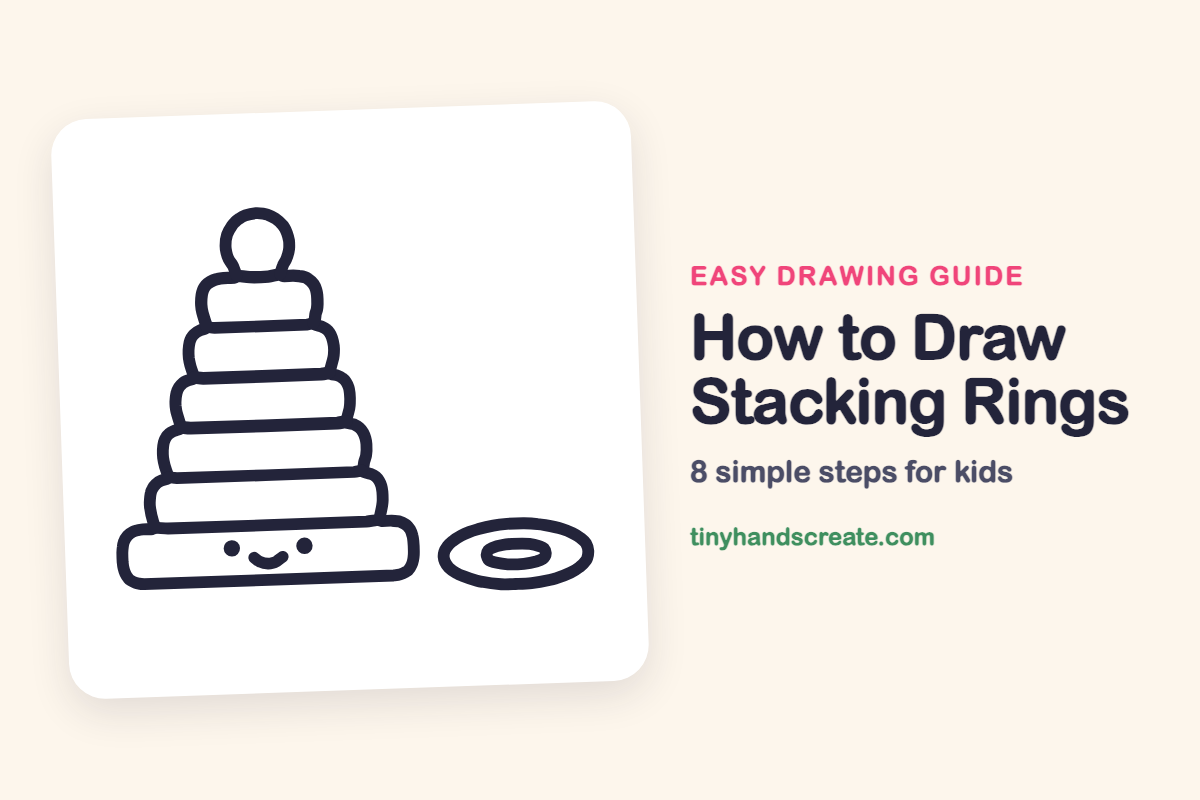 How to Draw Stacking Rings: easy drawing guide for kids