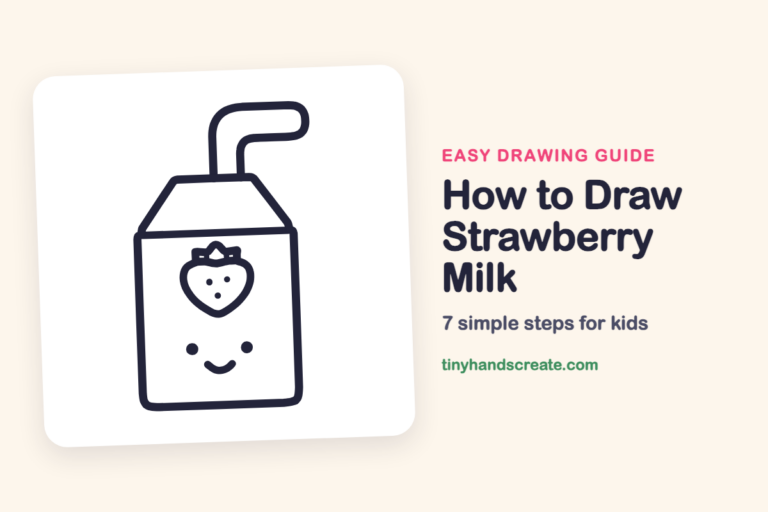 How to Draw Strawberry Milk: easy drawing guide for kids