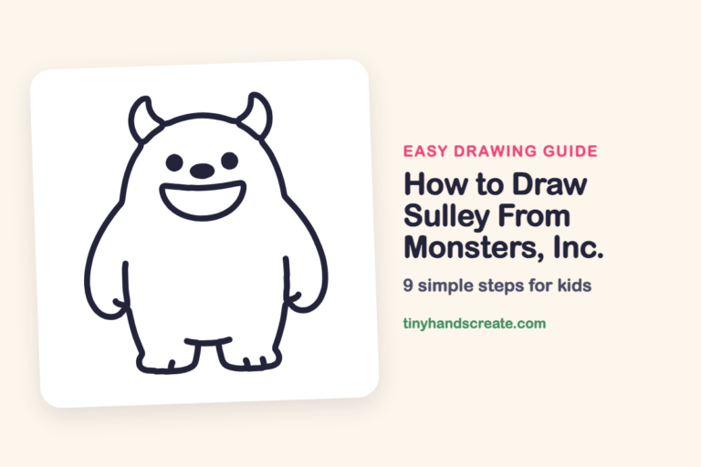 How to Draw Sulley From Monsters, Inc.: easy drawing guide for kids